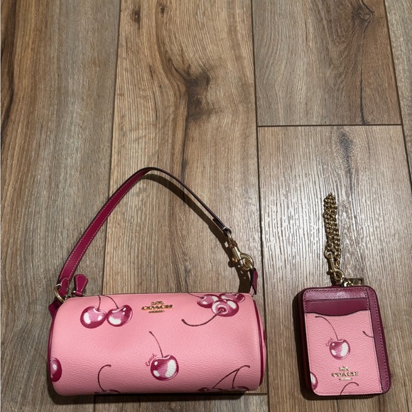 New Coach Nolita Barrel Bag + Wallet Set with Pink Cherry Print 🍒💗
